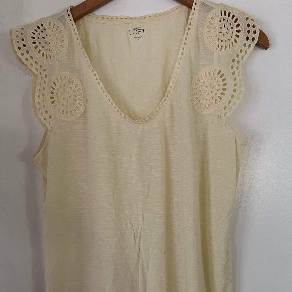 Eyelet summer cotton top